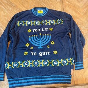 Tipsy Elves Blue and Gray Sweater